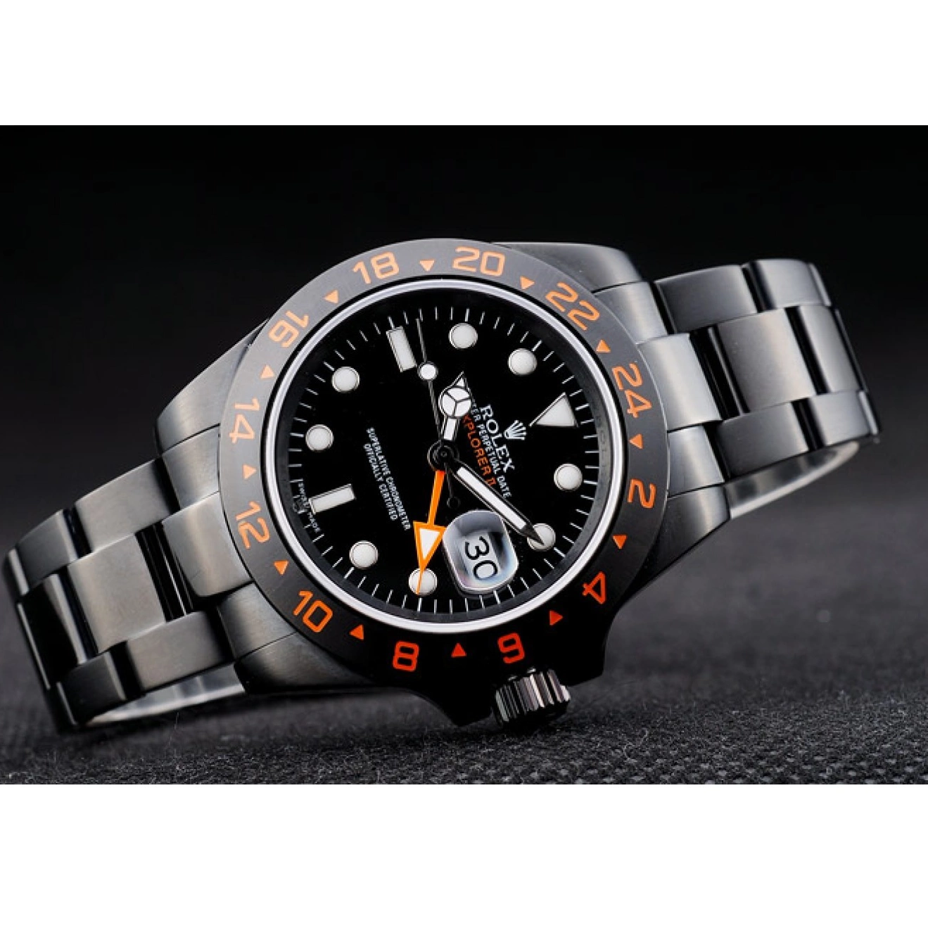 Rolex copies cheap Watch Bezel Black Ceramic Rolex Explorer Black Dial 0521